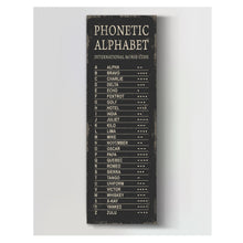 Load image into Gallery viewer, 002 Phonetic Alphabet Canvas Wrap