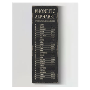 002 Phonetic Alphabet Canvas Wrap