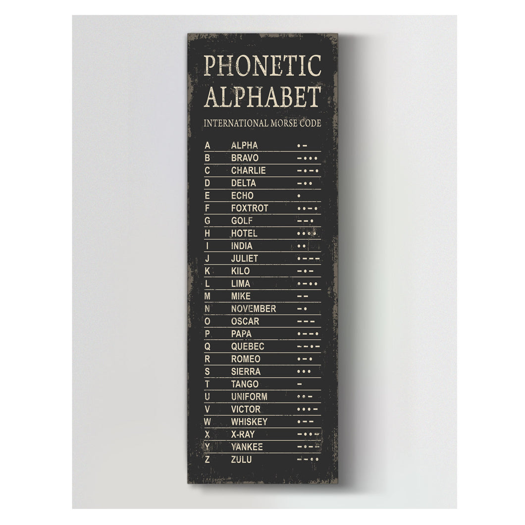 002 Phonetic Alphabet Canvas Wrap